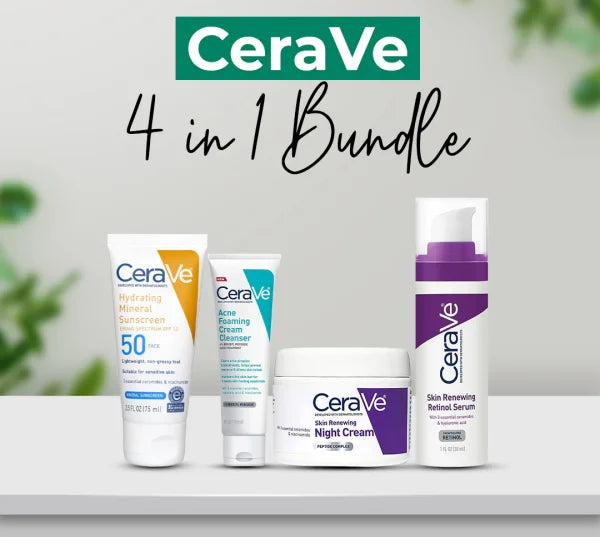 Complete Skin Care Kit - Night Cream, Retinol Serum, Cleanser & Sunscreen